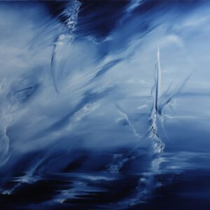 Ölmalerei in Blau